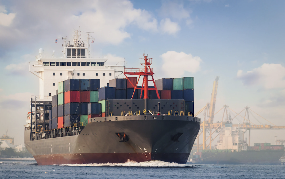Cargo ship at port